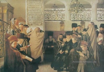 Jour des Expiations Isidore Kaufmann juif hongrois Peinture à l'huile